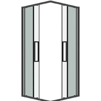 Душевой уголок Grossman Cosmo 80x80x195 300.K33.02.8080.42.00 (графит сатин/прозрачное стекло) - Превью изображения №2 — Интернет-магазин samo.by