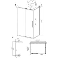 Душевой уголок Grossman Cosmo 130x90x195 120.K33.02.1390.10.02 (хром/шиншилла стекло) - Превью изображения №10 — Интернет-магазин samo.by