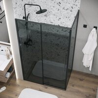 Душевой уголок Grossman Galaxy 100x90x195 120.K33.01.1090.21.10 (черный матовый/тонированное стекло) - Превью изображения №9 — Интернет-магазин samo.by