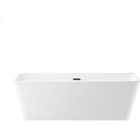 Wellsee Graceful Pro 168x80 230903003 (отдельностоящая ванна белый глянец, экран, ножки, сифон-автомат матовый черный)