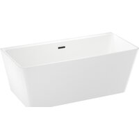 Ванна Wellsee Graceful Pro 168x80 230903003 (отдельностоящая ванна белый глянец, экран, ножки, сифон-автомат матовый черный) - Превью изображения №2 — Интернет-магазин samo.by