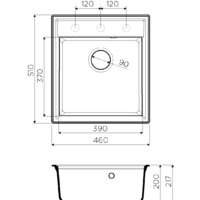 Кухонная мойка Omoikiri Daisen 46 BL - Превью изображения №2 — Интернет-магазин samo.by