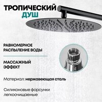 Душевая система  Grocenberg GB5099BL-1 (черный матовый) - Превью изображения №12 — Интернет-магазин samo.by