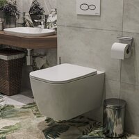 Унитаз подвесной Roxen Cube в комплекте с инсталляцией StounFix Dual Fresh 6 в 1 966482 (кнопка: бежевый) - Превью изображения №12 — Интернет-магазин samo.by