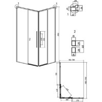 Душевой уголок Grossman Galaxy 120x80x195 300.K33.01.1280.10.00 (хром/прозрачное стекло) - Превью изображения №11 — Интернет-магазин samo.by
