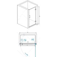 Душевая дверь RGW HO-011B 90 (черный/прозрачное стекло) - Превью изображения №4 — Интернет-магазин samo.by