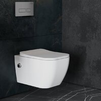 Унитаз подвесной Roxen Cube Bidet One Rimless 6 в 1 StounFix Dual Fresh 608961 (кнопка: матовая) - Превью изображения №10 — Интернет-магазин samo.by