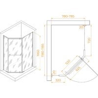 Душевой уголок RGW PA-091B 35089182-14 80x120 (черный/прозрачное стекло) - Превью изображения №2 — Интернет-магазин samo.by