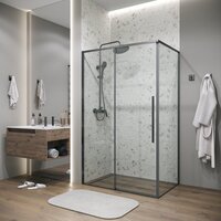 Душевой уголок Grossman Galaxy 100x90x195 120.K33.01.1090.42.00 (графит сатин/прозрачное стекло) - Превью изображения №6 — Интернет-магазин samo.by
