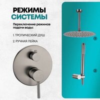 Душевая система  Grocenberg GB5099BG-4 (графит) - Превью изображения №9 — Интернет-магазин samo.by