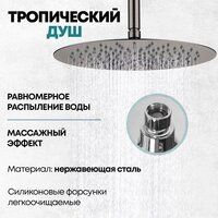 Душевая система  Grocenberg GB5099BG-4 (графит) - Превью изображения №10 — Интернет-магазин samo.by