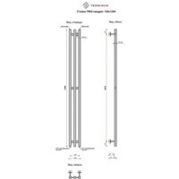 Полотенцесушитель TERMINUS Стойка Trio Квадрат 120х1200 (золото) - Превью изображения №2 — Интернет-магазин samo.by