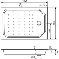 Душевой поддон RGW Style 140x80 - Превью изображения №3 — Интернет-магазин samo.by