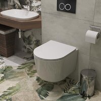 Унитаз подвесной Roxen Simple Compact в комплекте с инсталляцией StounFix Dual Fresh 6 в 1 966278 (кнопка: бежевый) - Превью изображения №13 — Интернет-магазин samo.by