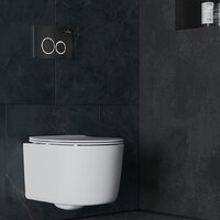 Унитаз подвесной Roxen Simple Compact в комплекте с инсталляцией StounFix Dual Fresh 6 в 1 966278 (кнопка: бежевый) - Превью изображения №12 — Интернет-магазин samo.by