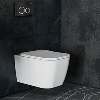 Унитаз подвесной Roxen Cube One Rimless 6 в 1 StounFix Dual Fresh 506802 (кнопка: черный матовый) - Превью изображения №12 — Интернет-магазин samo.by