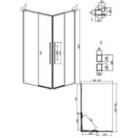 Душевой уголок Grossman Galaxy 120x80x195 300.K33.01.1280.21.00 (черный матовый/прозрачное стекло) - Превью изображения №11 — Интернет-магазин samo.by