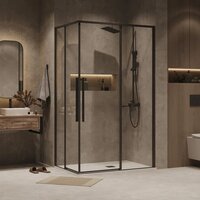 Душевой уголок Grossman Galaxy 120x80x195 300.K33.01.1280.21.00 (черный матовый/прозрачное стекло) - Превью изображения №7 — Интернет-магазин samo.by