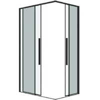Душевой уголок Grossman Galaxy 120x80x195 300.K33.01.1280.21.00 (черный матовый/прозрачное стекло) - Превью изображения №2 — Интернет-магазин samo.by
