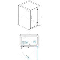 Душевая дверь RGW HO-011B 80 (черный/прозрачное стекло) - Превью изображения №4 — Интернет-магазин samo.by