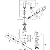 Смеситель Grohe Eurocube 23135000 - Превью изображения №3 — Интернет-магазин samo.by