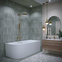 Ванна Wellsee Collaro 170x80 28910504R (пристенная ванна (правая) белый глянец, экран, ножки, сифон-автомат золото) - Превью изображения №8 — Интернет-магазин samo.by