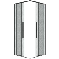 Душевой уголок Grossman Galaxy 100x100x195 300.K33.01.1010.21.02 (черный матовый/шиншилла стекло) - Превью изображения №12 — Интернет-магазин samo.by