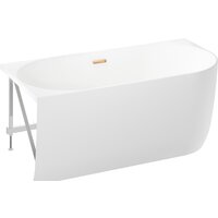 Ванна Wellsee Belle Spa 150x75 235701004 (пристенная ванна (левая) белый глянец, экран, каркас, сифон-автомат золото) - Превью изображения №2 — Интернет-магазин samo.by