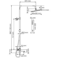 Душевая система  Wasserkraft A299.255.218.BM Thermo - Превью изображения №3 — Интернет-магазин samo.by