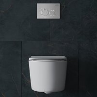 Унитаз подвесной Roxen Simple Compact в комплекте с инсталляцией StounFix Dual Fresh 6 в 1 966133 (кнопка: серый бетон) - Превью изображения №14 — Интернет-магазин samo.by