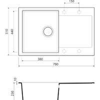 Кухонная мойка Omoikiri Daisen 78 GR - Превью изображения №2 — Интернет-магазин samo.by