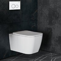 Унитаз подвесной Roxen Cube One Rimless 6 в 1 StounFix Dual Fresh 503394 (кнопка: белый глянец) - Превью изображения №10 — Интернет-магазин samo.by