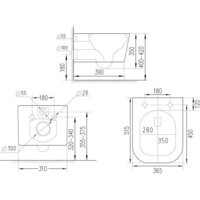 Унитаз подвесной Roxen Cube One Rimless 6 в 1 StounFix Dual Fresh 503394 (кнопка: белый глянец) - Превью изображения №19 — Интернет-магазин samo.by