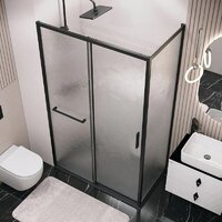 Душевой уголок Grossman Style 100x80x195 120.K33.05.1080.21.02 (черный матовый/стекло шиншилла) - Превью изображения №10 — Интернет-магазин samo.by