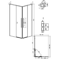 Душевой уголок Grossman Galaxy 120x80x195 300.K33.01.1280.21.10 (черный матовый/тонированное стекло) - Превью изображения №10 — Интернет-магазин samo.by