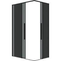 Grossman Galaxy 120x80x195 300.K33.01.1280.21.10 (черный матовый/тонированное стекло)