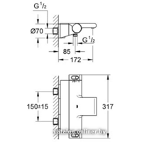 Смеситель Grohe Grohtherm 2000 NEW 34464001 - Превью изображения №2 — Интернет-магазин samo.by