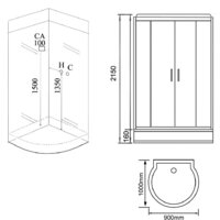 Душевая кабина Grossman GR140 90x100 - Превью изображения №2 — Интернет-магазин samo.by