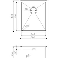 Кухонная мойка Omoikiri Taki 38-U/IF-IN - Превью изображения №2 — Интернет-магазин samo.by