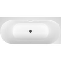 Ванна Wellsee Collaro 170x80 28910503R (пристенная ванна (правая) белый глянец, экран, ножки, сифон-автомат матовый черный) - Превью изображения №4 — Интернет-магазин samo.by