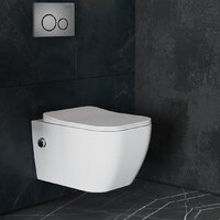 Унитаз подвесной Roxen Cube Bidet One Rimless 6 в 1 StounFix Dual Fresh 632852 (оружейная сталь/металл) - Превью изображения №12 — Интернет-магазин samo.by