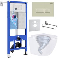 Roxen Antares Tornado в комплекте с инсталляцией StounFix Dual Fresh 6 в 1 968326 (кнопка: пастель бежевый)