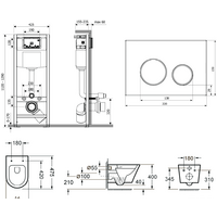 Унитаз подвесной Lavinia Boho Biore Compacto Rimless 6 в 1 77040092 (черный пластик) - Превью изображения №2 — Интернет-магазин samo.by