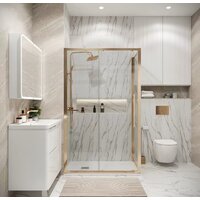 Душевой уголок Grossman Cosmo 130x80x195 120.K33.02.1380.32.00 (золото сатин/прозрачное стекло) - Превью изображения №7 — Интернет-магазин samo.by