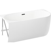 Ванна Wellsee Belle Spa 150x75 235701003 (пристенная ванна (левая) белый глянец, экран, каркас, сифон-автомат матовый черный) - Превью изображения №2 — Интернет-магазин samo.by