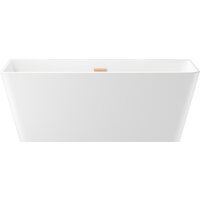 Wellsee Graceful Pro 150x77 230902004 (отдельностоящая ванна белый глянец, экран, ножки, сифон-автомат золото)