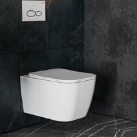 Унитаз подвесной Roxen Cube в комплекте с инсталляцией StounFix Dual Fresh 6 в 1 966075 (кнопка: серый бетон) - Превью изображения №6 — Интернет-магазин samo.by