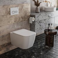 Унитаз подвесной Roxen Cube в комплекте с инсталляцией StounFix Dual Fresh 6 в 1 966075 (кнопка: серый бетон) - Превью изображения №7 — Интернет-магазин samo.by