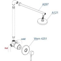 Душевая система  Wasserkraft A12497 - Превью изображения №4 — Интернет-магазин samo.by