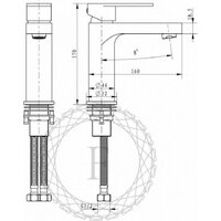 Смеситель Filarete Retta FL5030 (графит) - Превью изображения №16 — Интернет-магазин samo.by